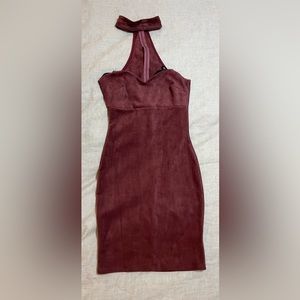 Mauve suede mini dress *NWT*